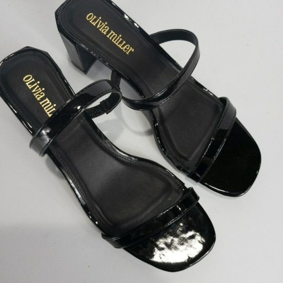 Olivia Miller Out on the Town Block Sandals -8 - Picture 3 of 5